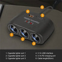 Car Charger 3-In-1 for Dashcam Power