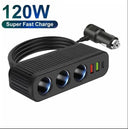 Car Charger 3-In-1 for Dashcam Power