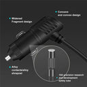 Car Charger 3-In-1 for Dashcam Power