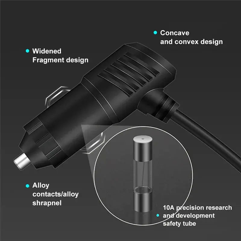 Car Charger 3-In-1 for Dashcam Power