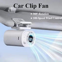 Car Clip On Fan 360 Degree Rotatable USB Rechargeable Portable Cooling On The Go