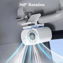 Car Clip On Fan 360 Degree Rotatable USB Rechargeable Portable Cooling On The Go