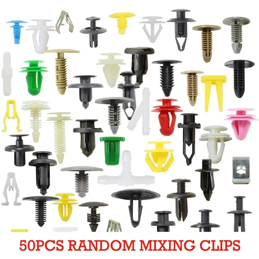 Car Clips Fastener Screws Set Interior Bumper Kit 50Pcs