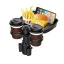 Car Cup Holder Tray Versatile Rotating Drink Snack Organizer