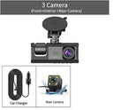 Car Dash Cam HD Three-Lens Night Vision Recorder Device