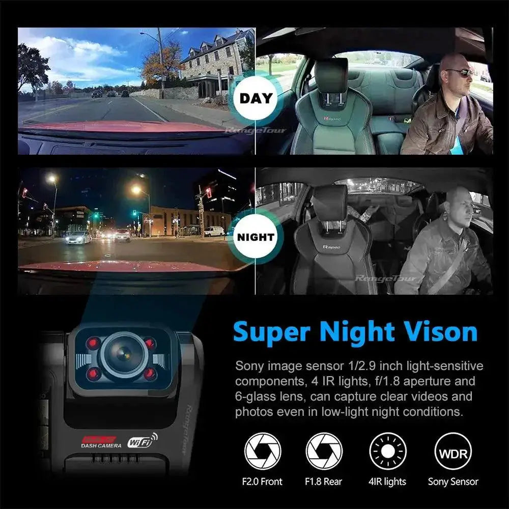 Car Dash Cam Recorder Crystal Clear 4K Footage Night Vision