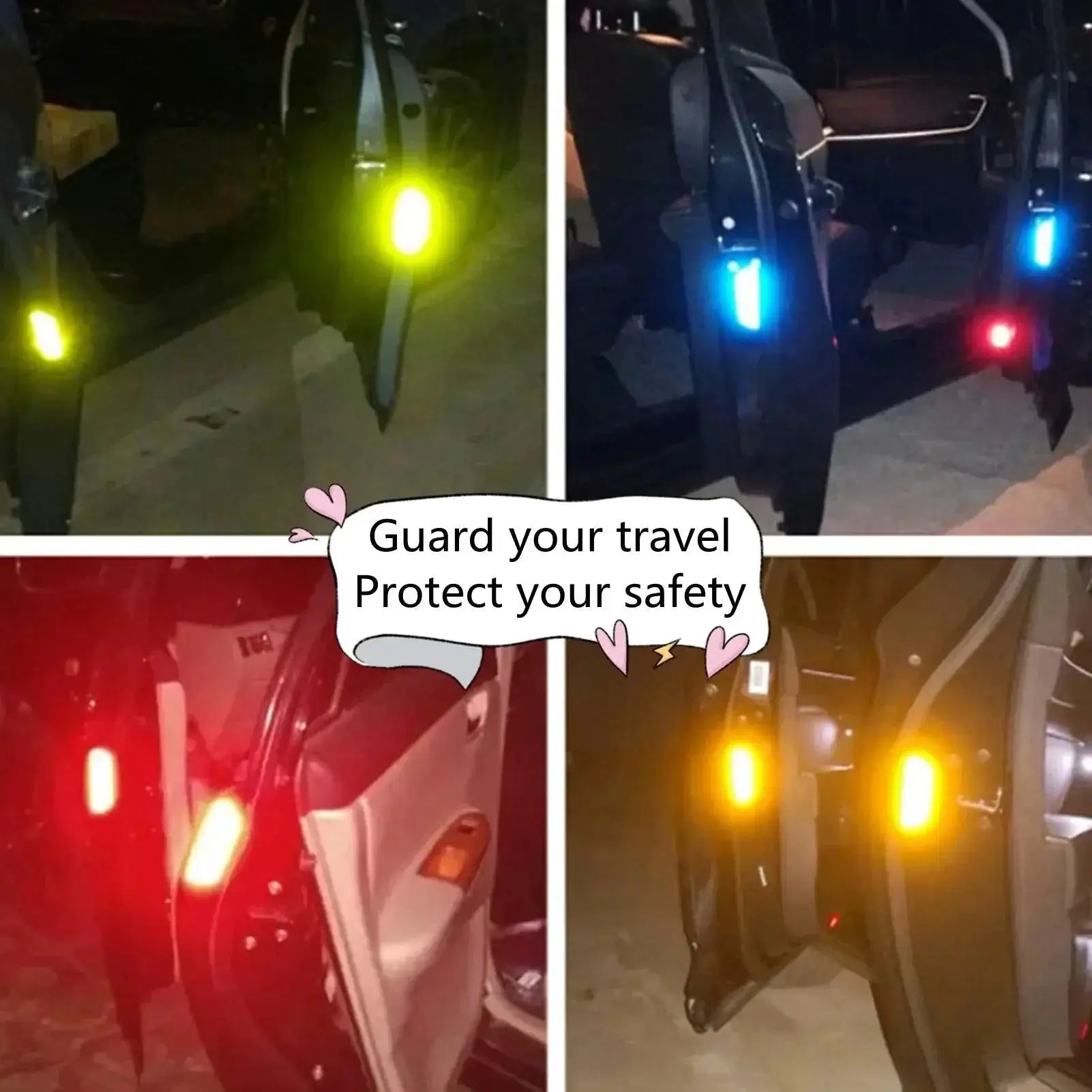 Car Door Reflective Safety Tape Decal For Nighttime Driving