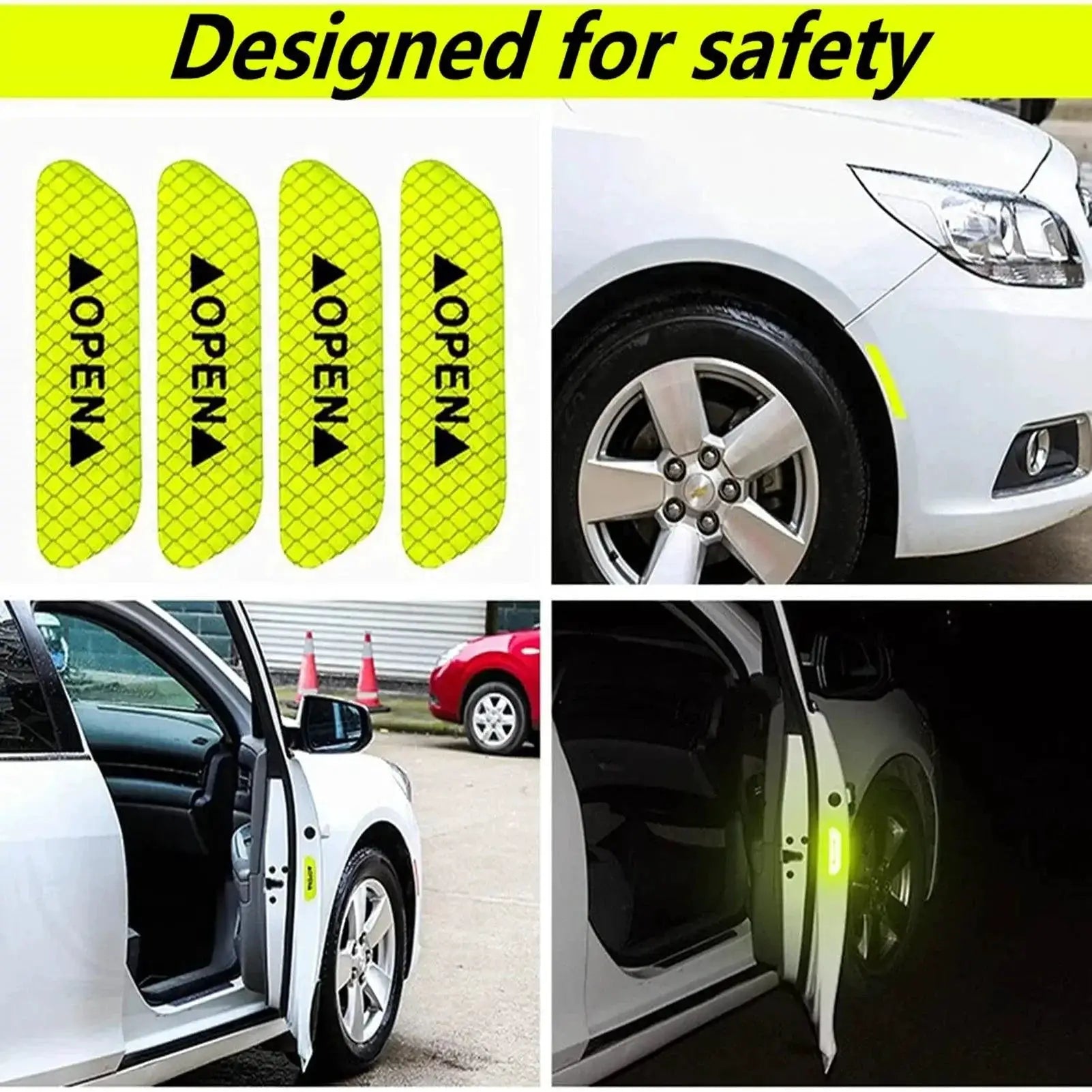 Car Door Reflective Safety Tape Decal For Nighttime Driving