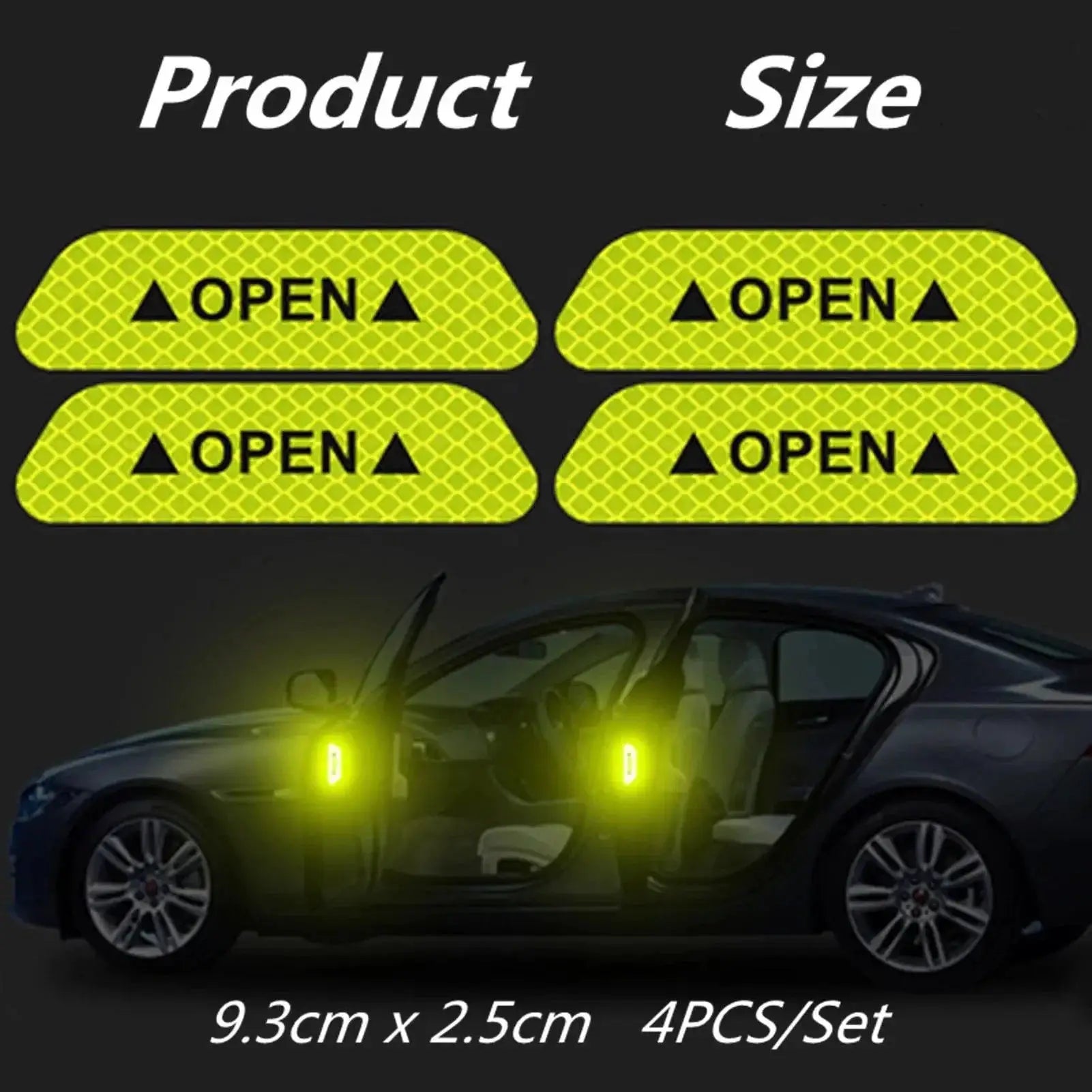 Car Door Reflective Safety Tape Decal For Nighttime Driving