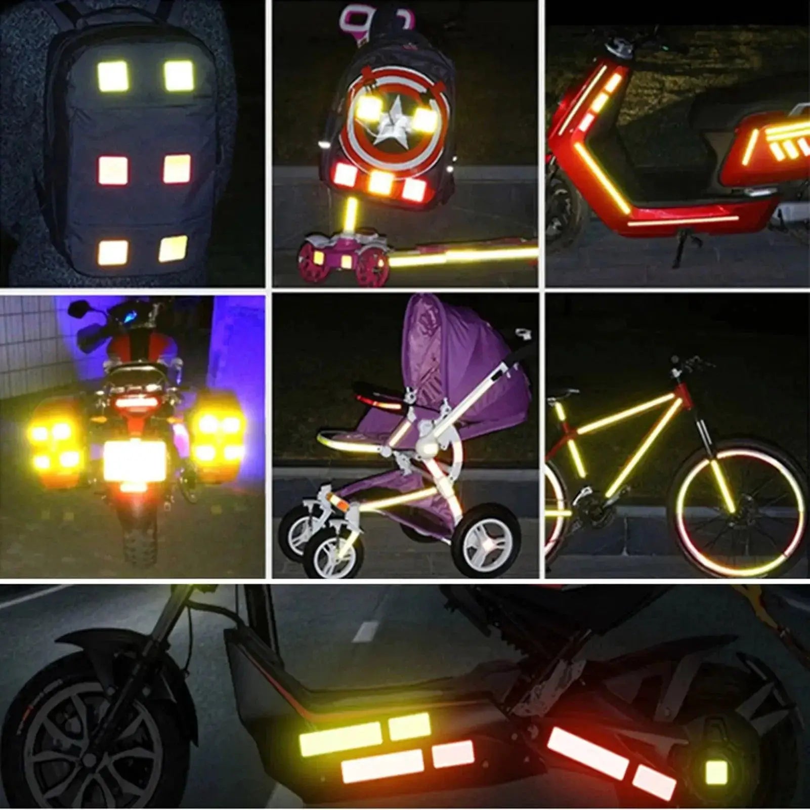 Car Door Reflective Safety Tape Decal For Nighttime Driving