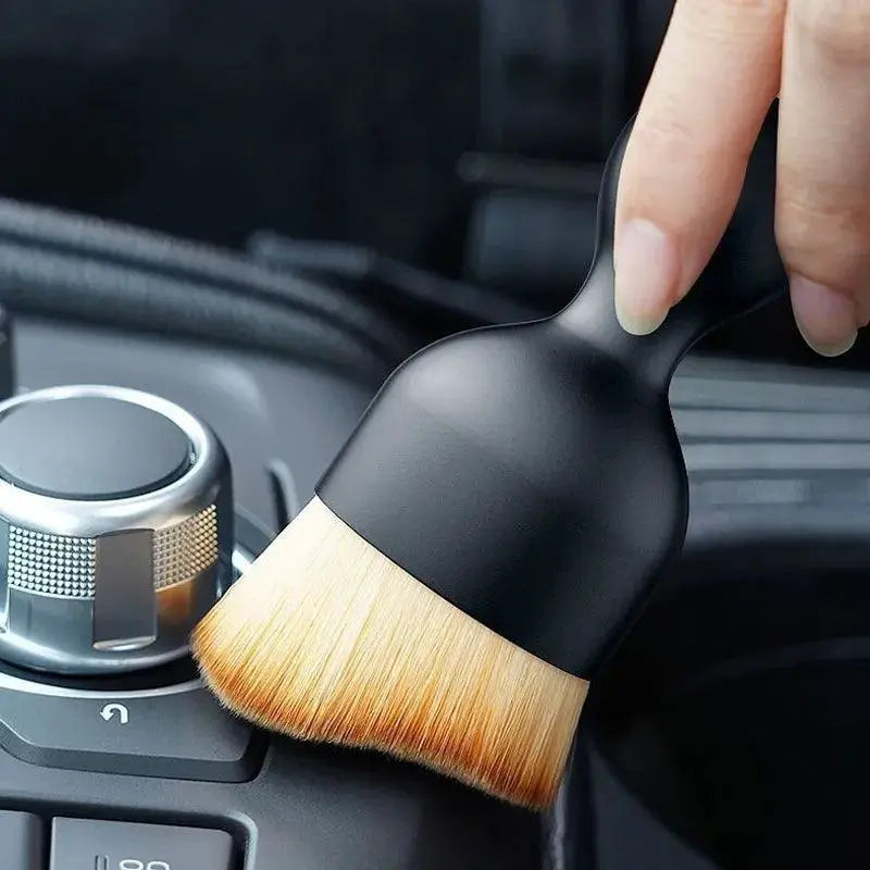 Car Interior Cleaning Brush Set Nylon Bristles Curved Design