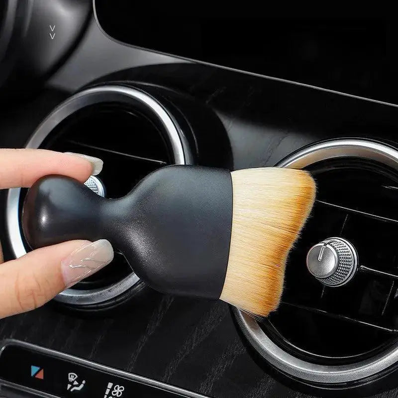 Car Interior Cleaning Brush Set Nylon Bristles Curved Design