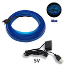 Car Interior LED Neon Light Strip Flexible USB Powered