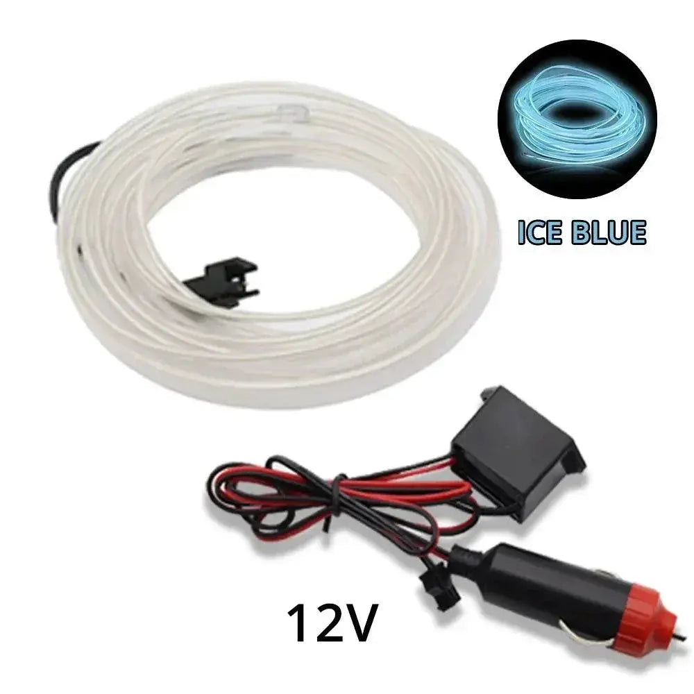 Car Interior LED Neon Light Strip Flexible USB Powered