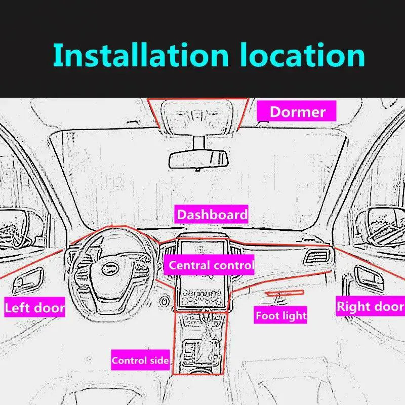 Car Interior LED Neon Strip Ambient USB Party Light