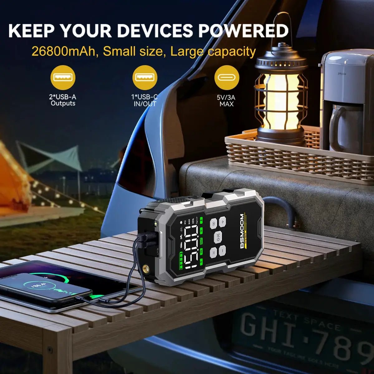 Car Jump Starter for Emergency Power