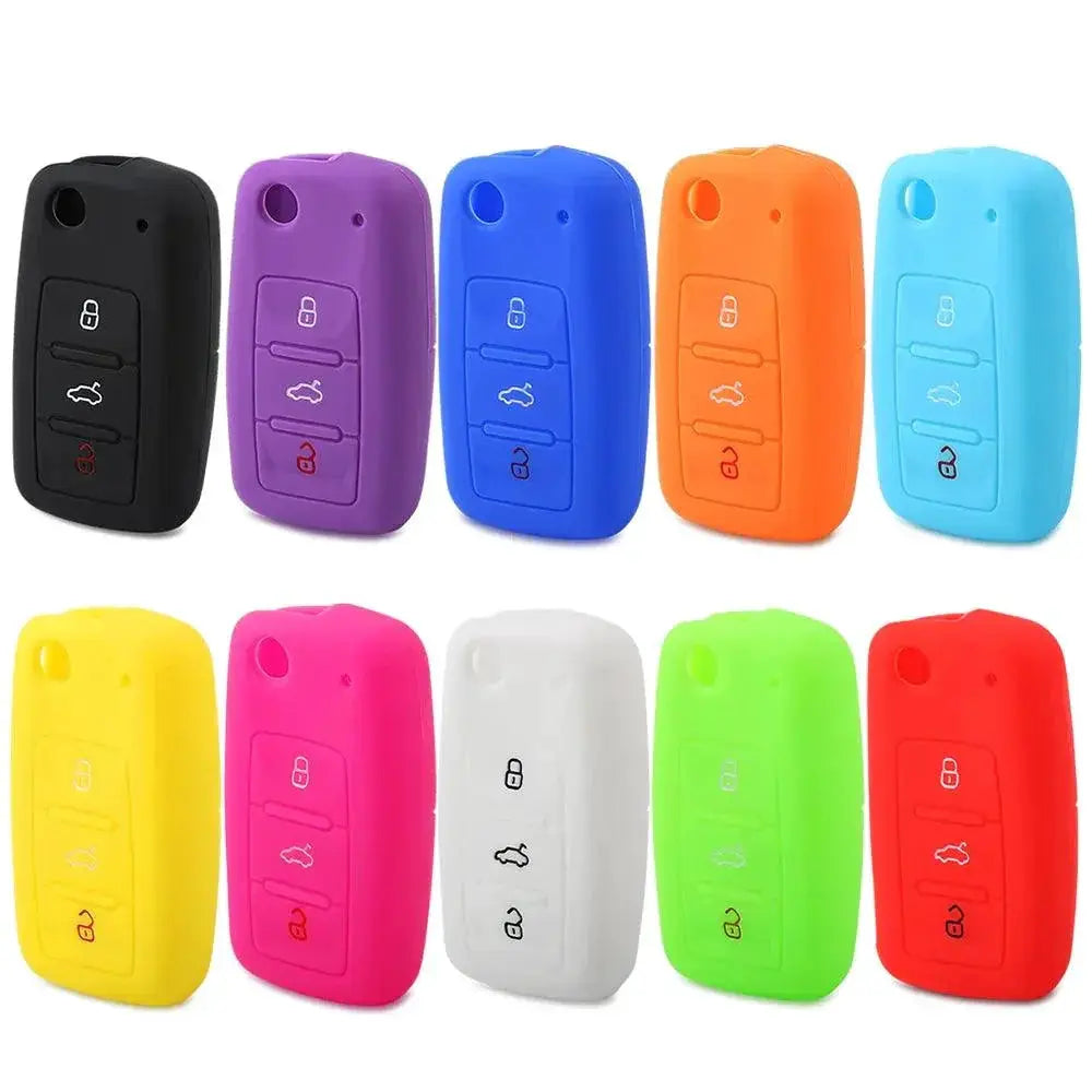 Car Key Case Silicone Cover for VW Golf Jetta Skoda Ibiza