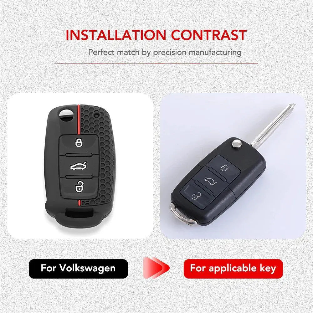 Car Key Case Silicone Cover for VW Golf Jetta Skoda Ibiza
