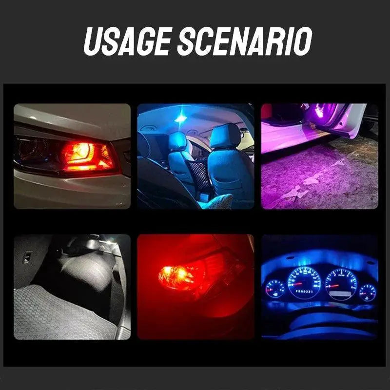 Car LED Canbus Glass COB Lamp LicensePlate Bulb WhiteBlueRed