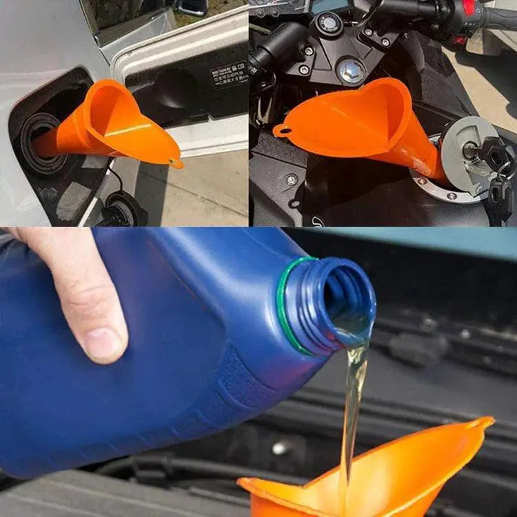 Car Long Stem Fuel Funnel For Easy Spill Free Refueling