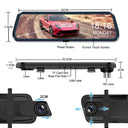 Car Mirror Camera Touch Screen Dual Recording Full HD Video