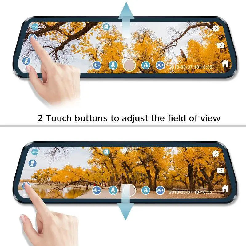 Car Mirror Camera Touch Screen Dual Recording Full HD