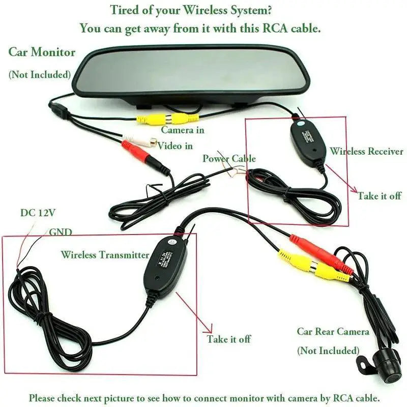 Car Monitor Backup Camera Video Cable Reliable Connection