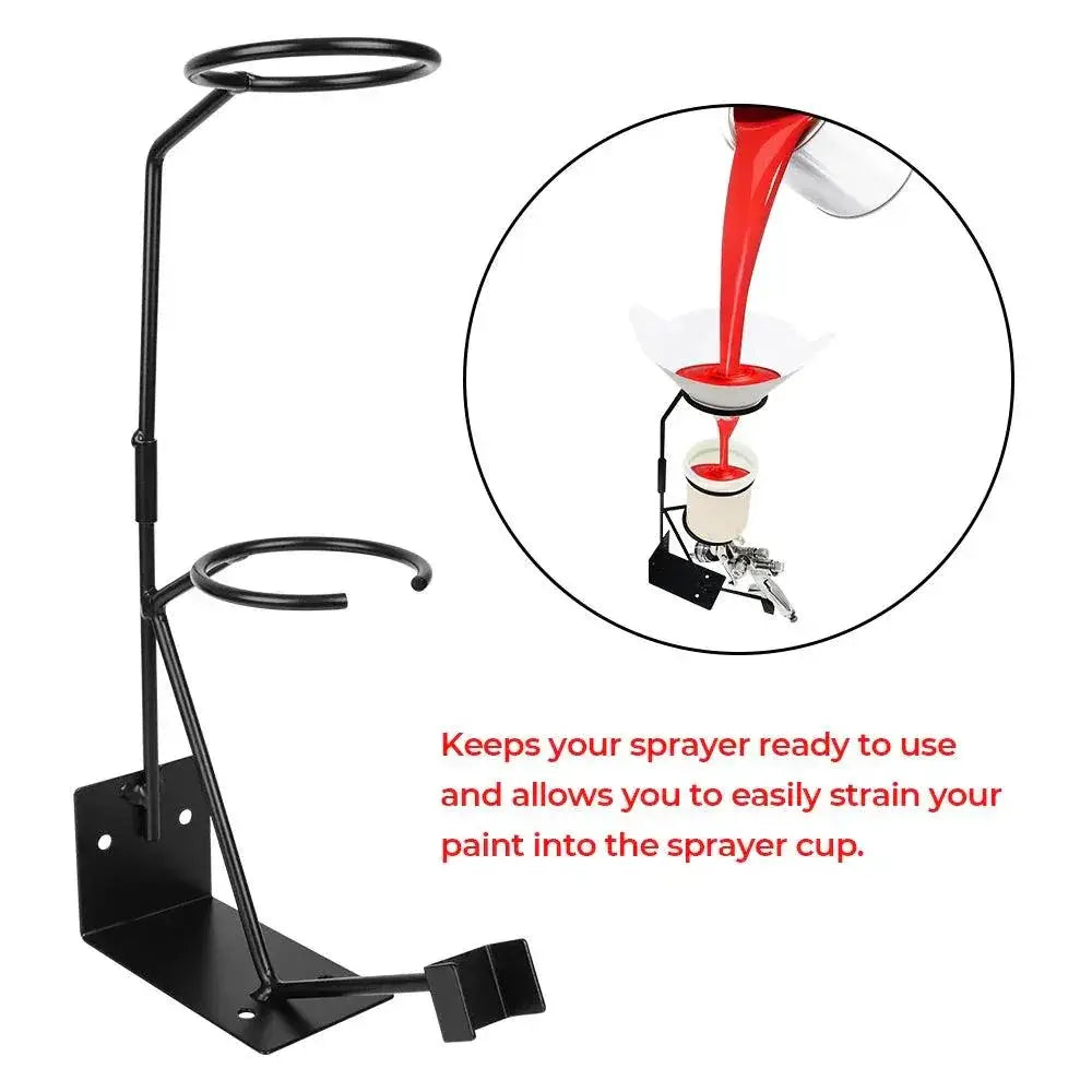 Car Paint Sprayer Stand Bracket Paper Funnel Rack Holder