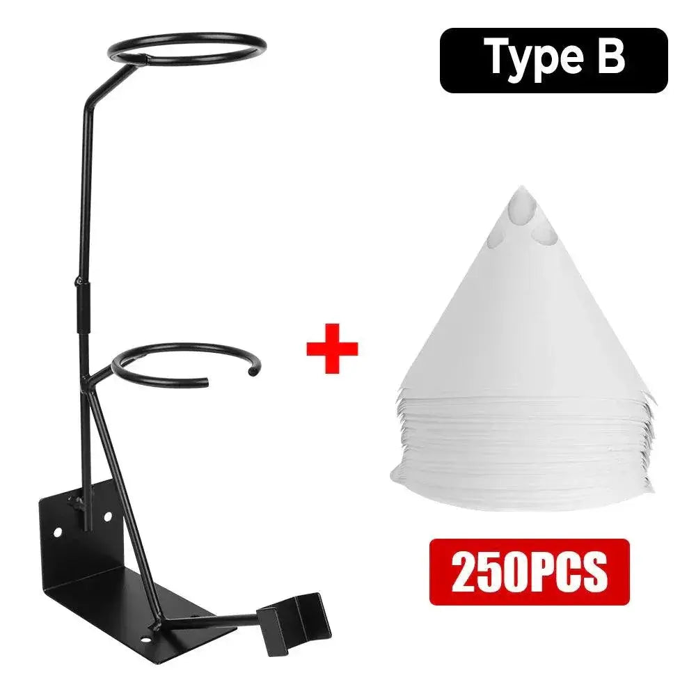 Car Paint Sprayer Stand Bracket Paper Funnel Rack Holder