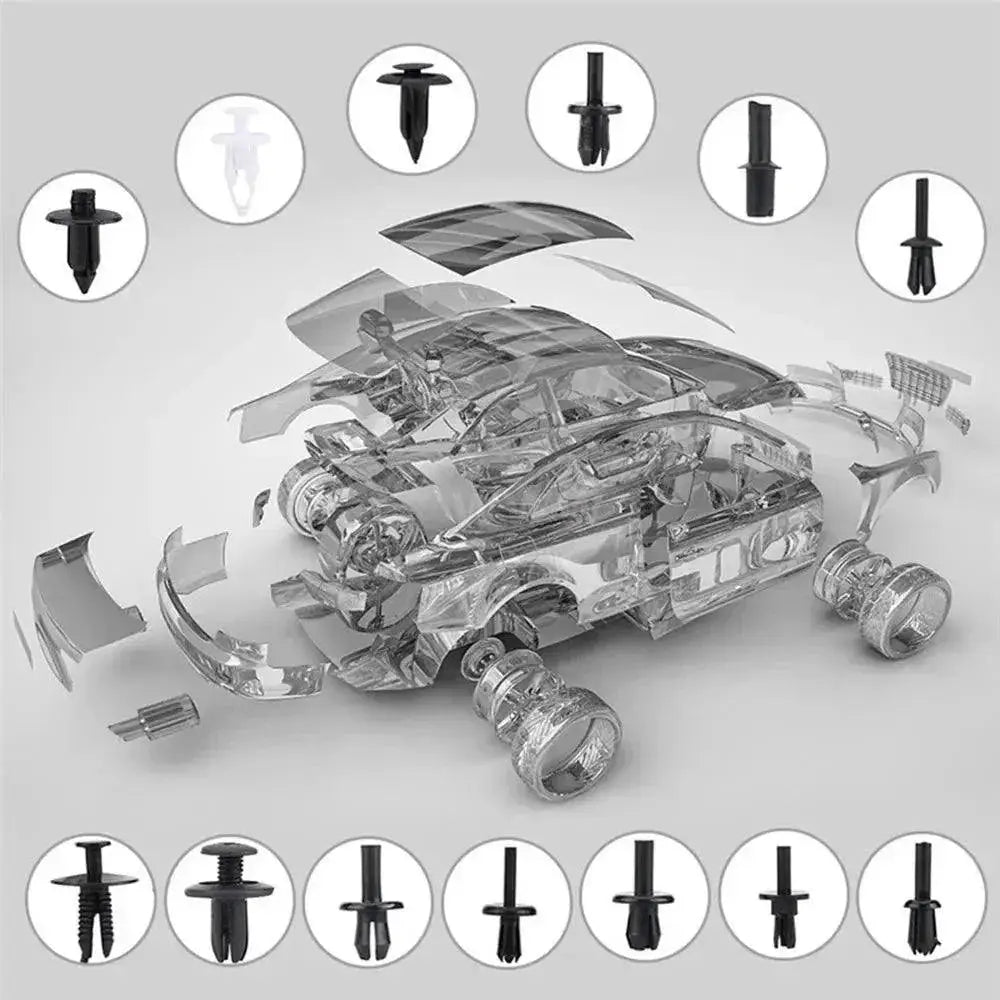 Car Plastic Retainer Clips Set 680 Piece Universal Fit Kit
