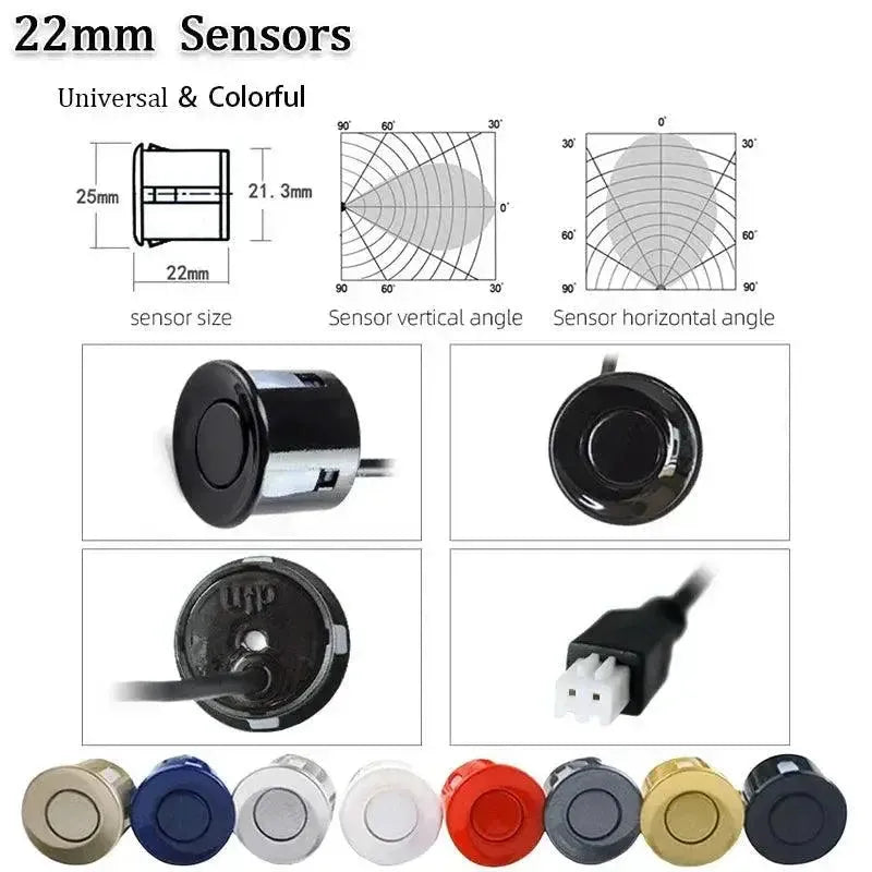 Car Reverse Backup Parking Sensor System With LED Display