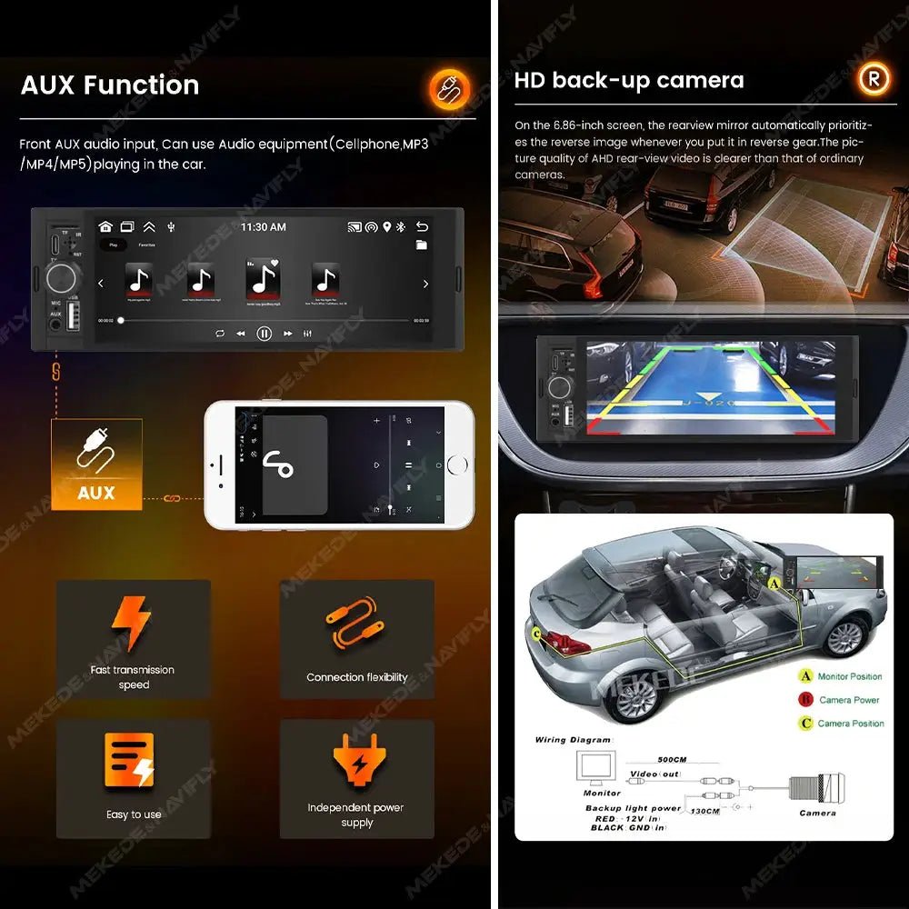 Car Stereo for Drivers with CarPlay GPS