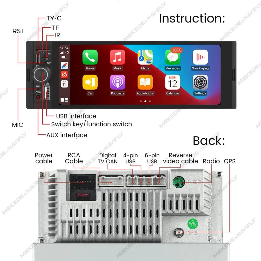 Car Stereo for Drivers with CarPlay GPS