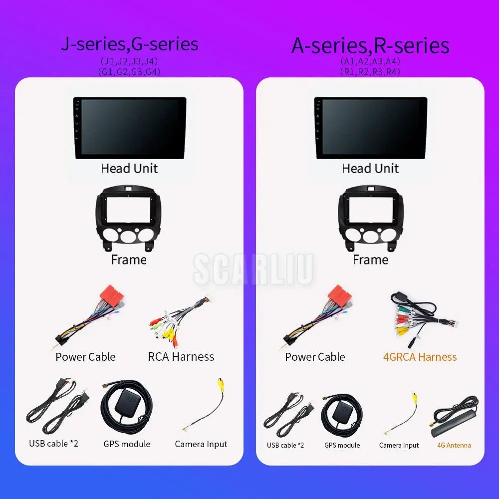 Car Stereo for Mazda 2 with CarPlay GPS