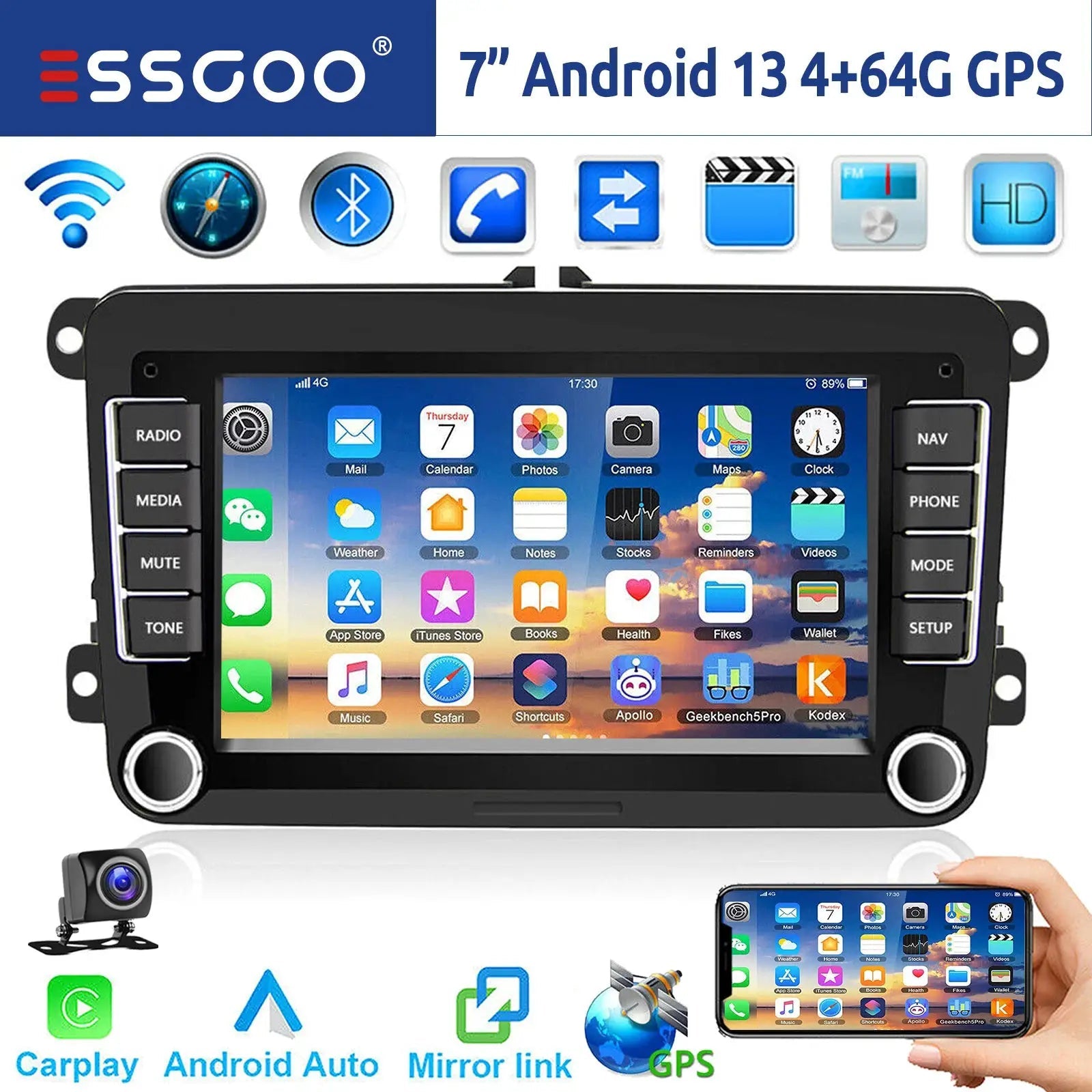 Car Stereo for VW Drivers with CarPlay