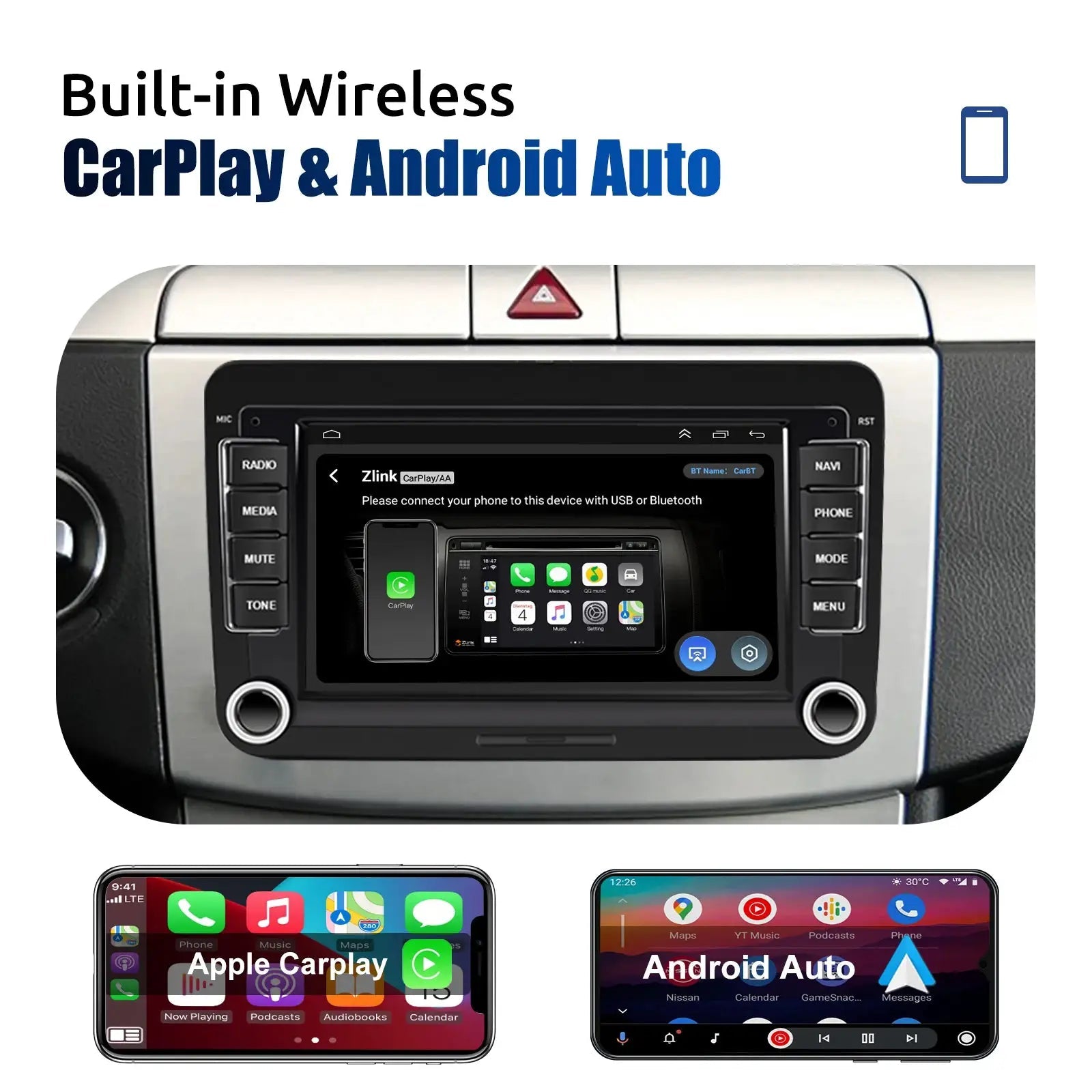 Car Stereo for VW Drivers with CarPlay