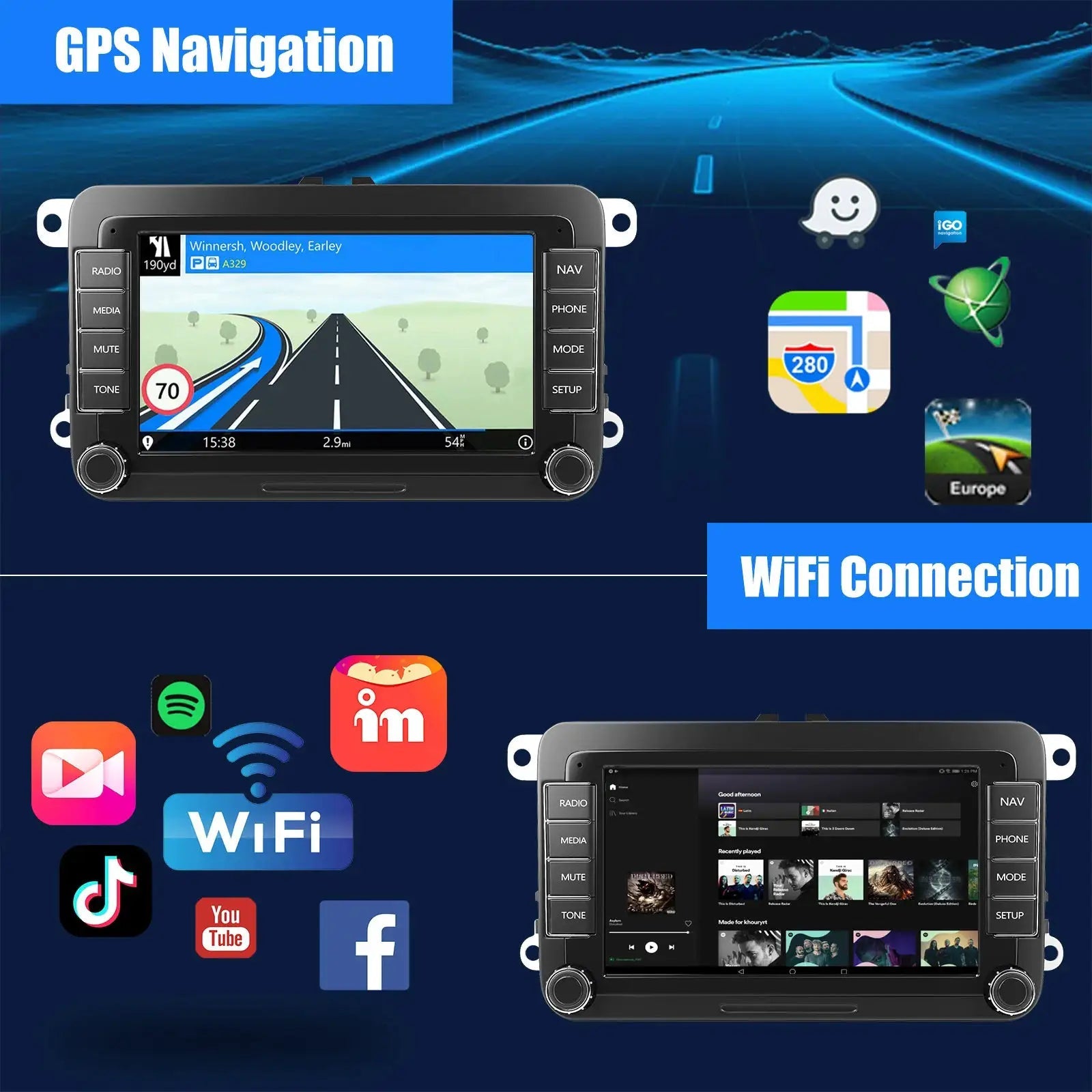 Car Stereo for VW Drivers with CarPlay