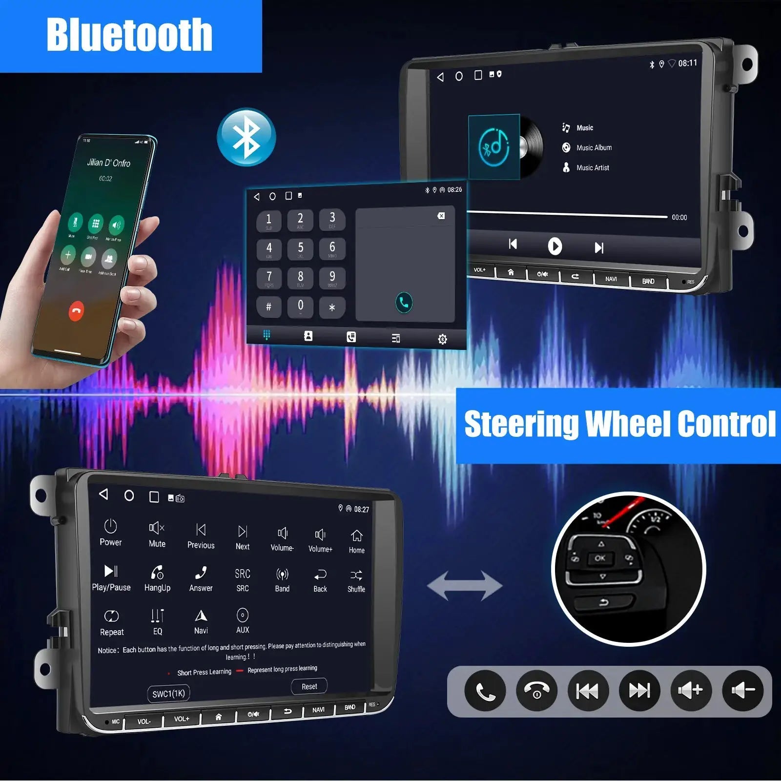 Car Stereo For VW Golf MK5 With CarPlay