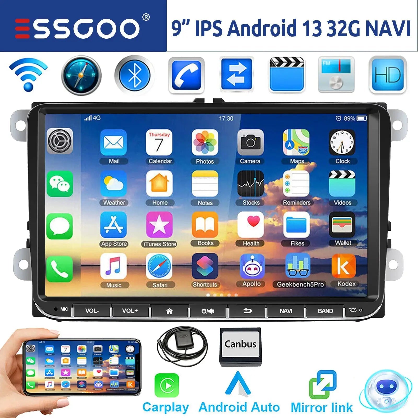 Car Stereo For VW Golf MK5 With CarPlay