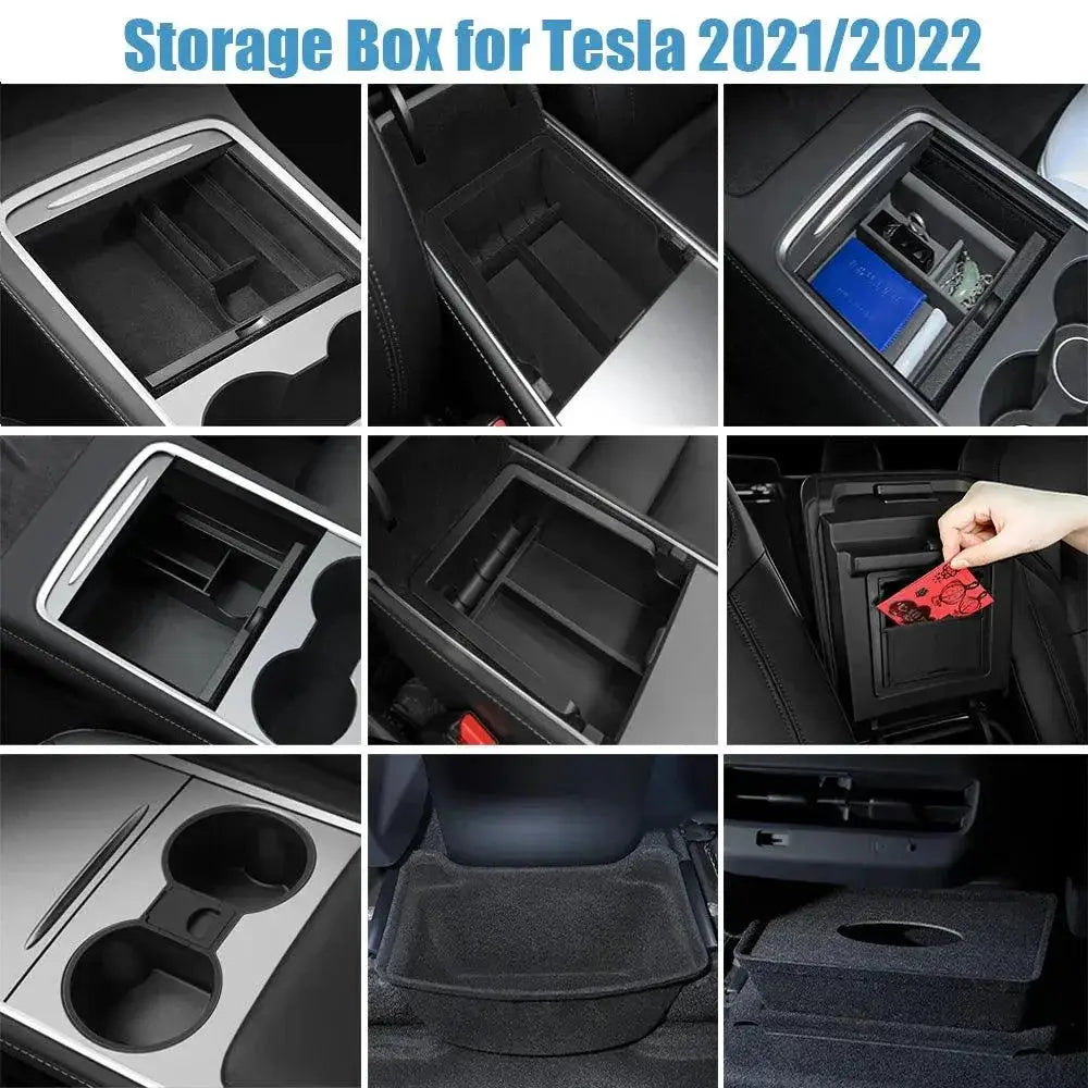 Tesla Model Y Model 3 Armrest Storage Box Organizer