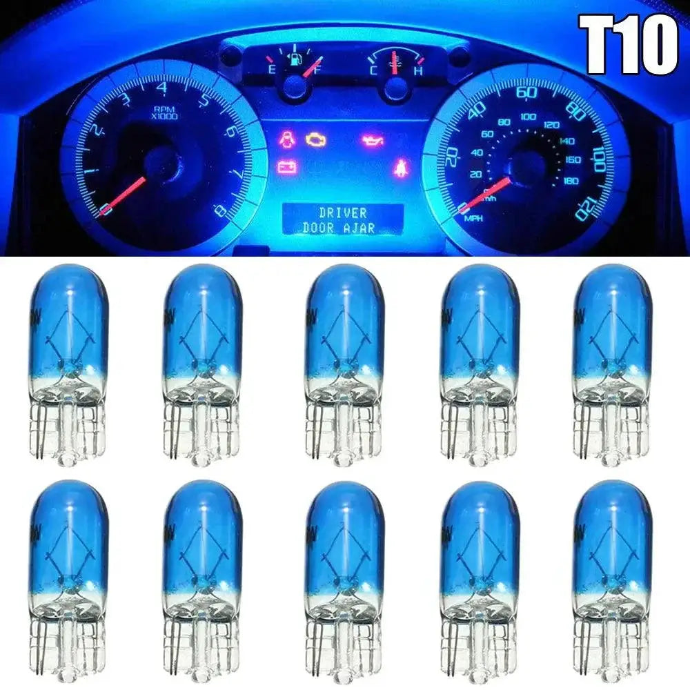 10 Pack T10 Halogen White Bulbs 12V Car Lamp Kit Upgrade