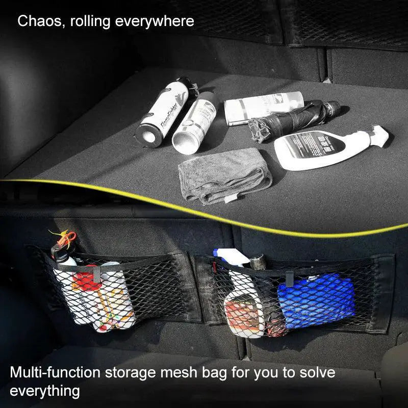 Car Trunk Storage Bag Universal Auto Organizer Elastic Mesh
