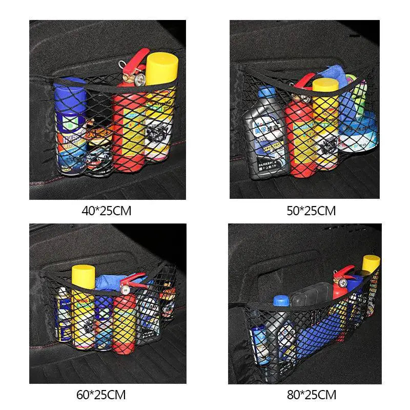 Car Trunk Storage Bag Universal Auto Organizer Elastic Mesh