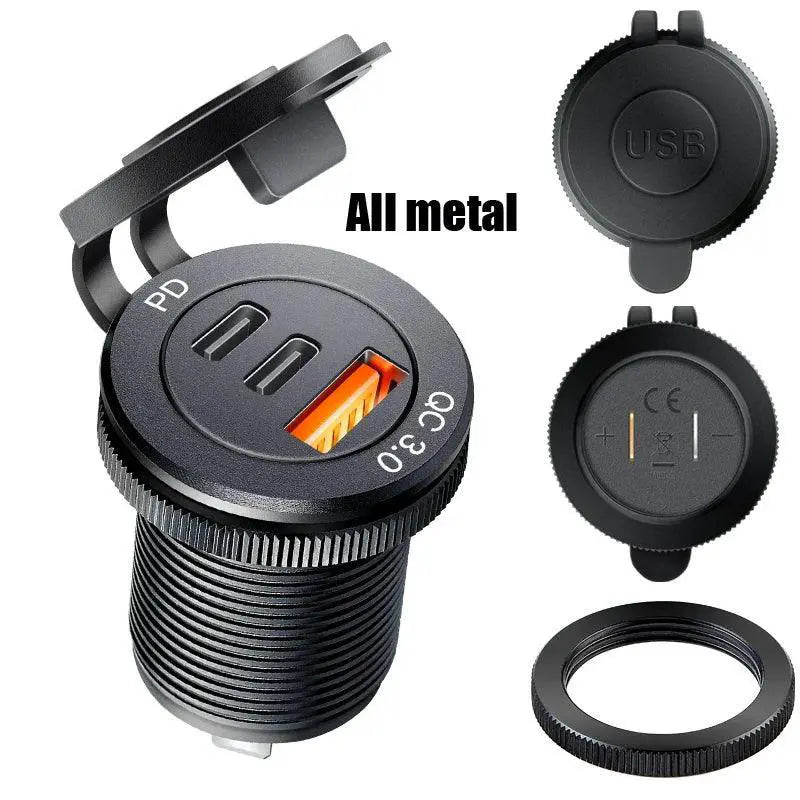 Car USB PD Fast Charge Charger With Multiple Ports