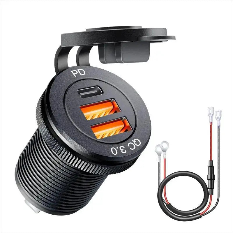 Car USB PD Fast Charge Charger With Multiple Ports