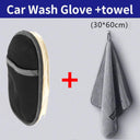 Car Wash Gloves - Plush Wool Cleaning Brush for Vehicles