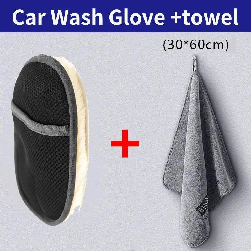 Car Wash Gloves Plush Wool Cleaning Brush For Vehicles