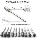 Carbide Rotary Tool Burr Set Premium Tungsten Steel Kit