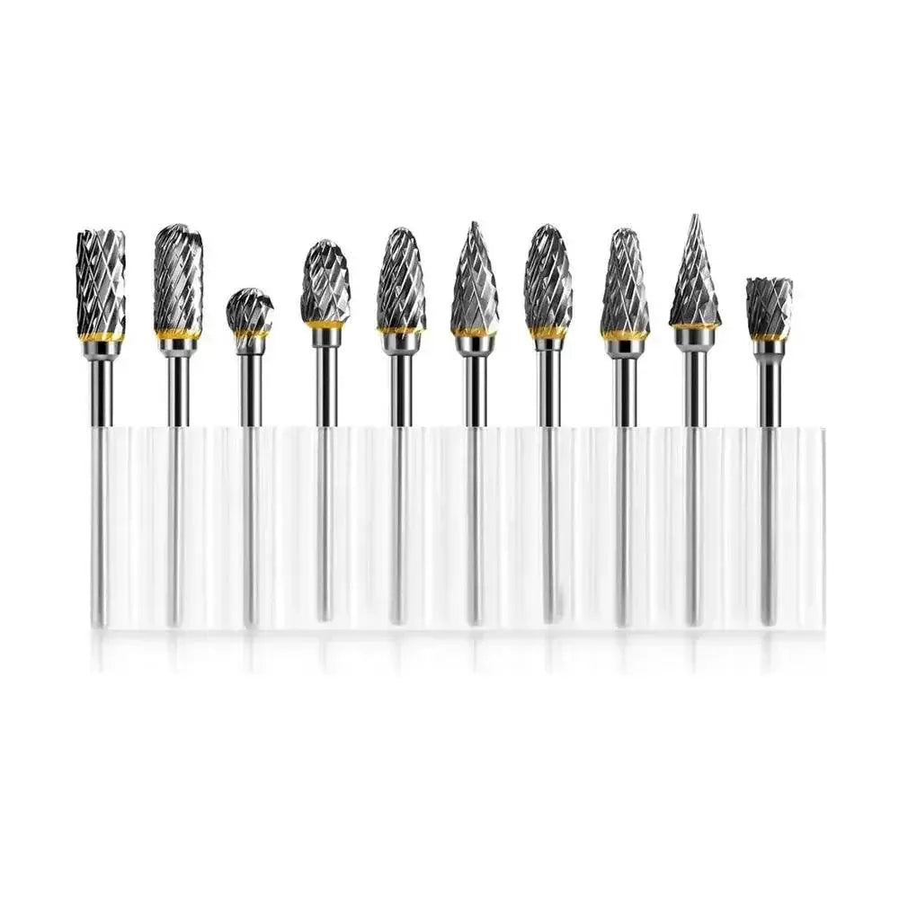 Carbide Rotary Tool Burr Set 10 Piece Premium Tungsten Steel