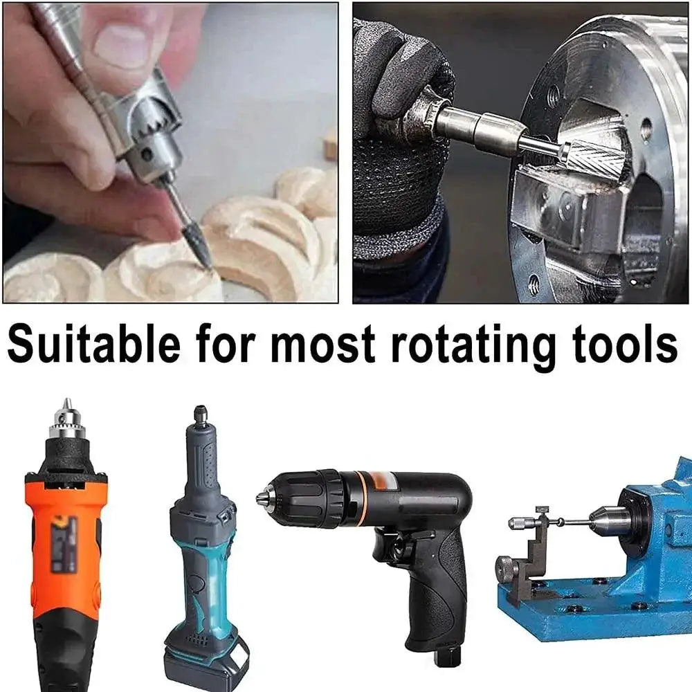 Carbide Rotary Tool Burr Set 10 Piece Premium Tungsten Steel